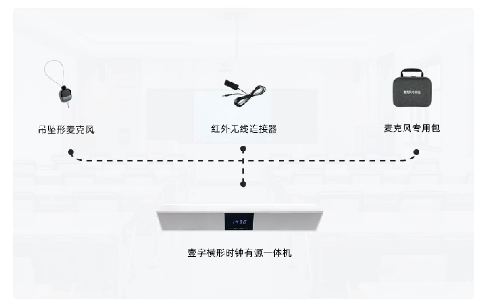 壹字横形时钟有源扩声方案